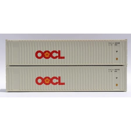 Jacksonville Terminal 405504 40 ft. N Scale Oocl Corrugated Containers, 2PK JTC405504